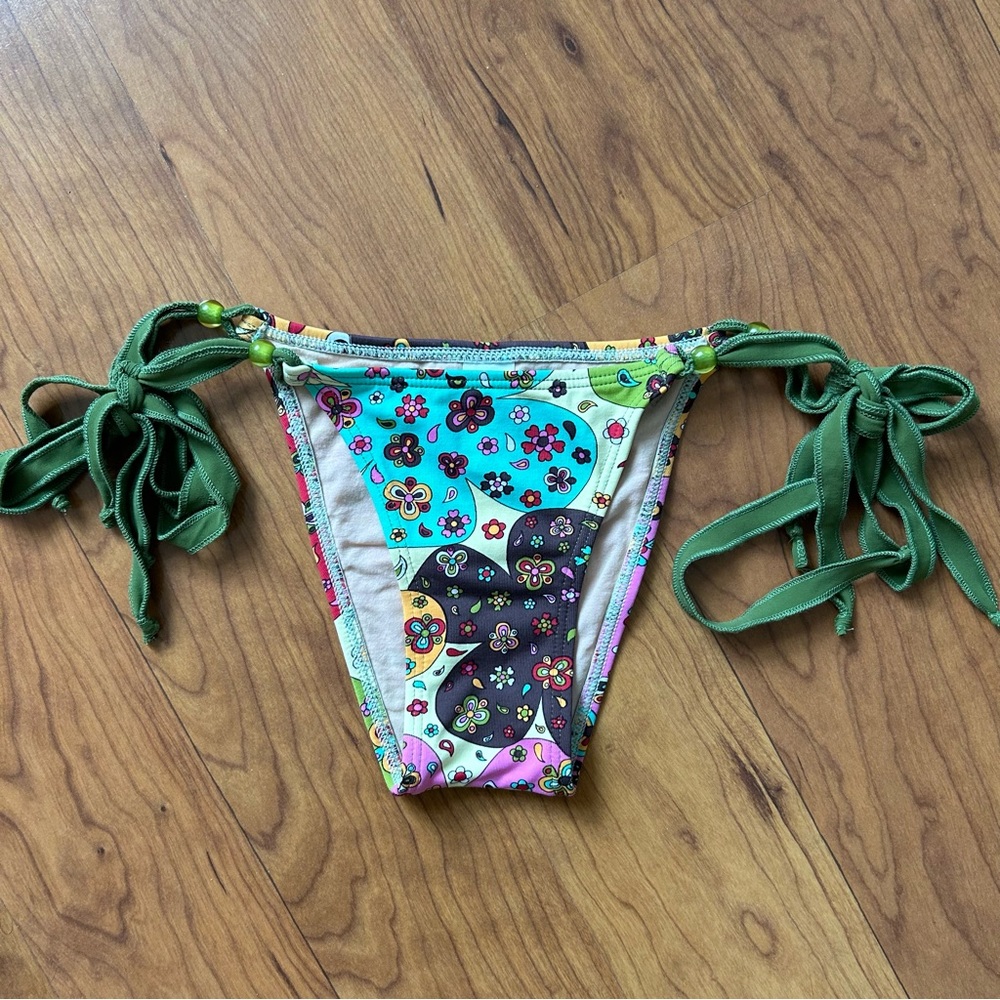 Ekena Bay Floral Tie Side Bikini Bottom, Multi